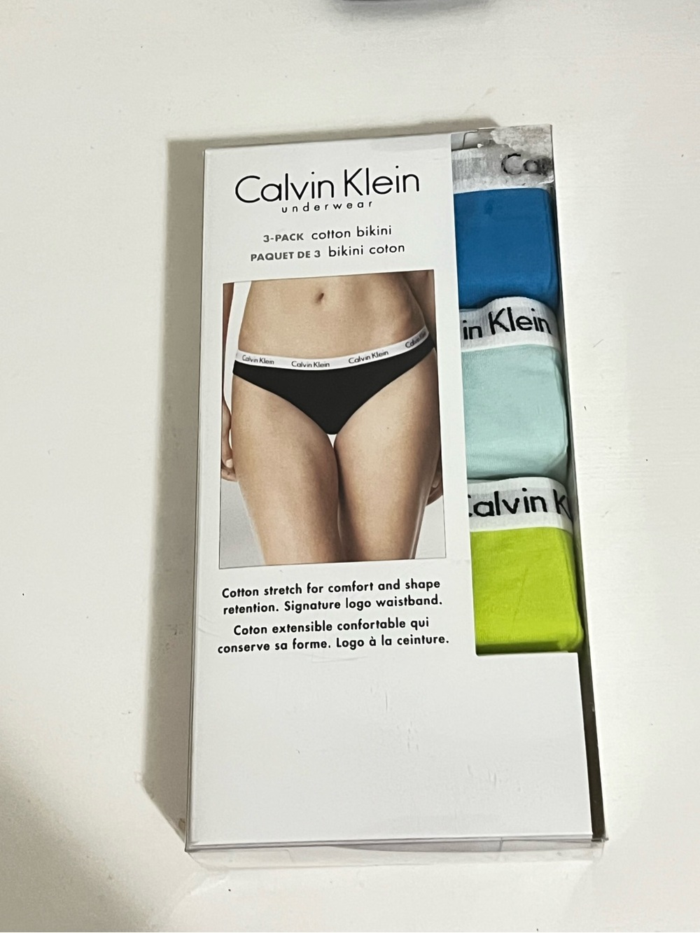 Calvin Klein 3-Pack Bikini Underwear - Blue, Light Blue, Lime